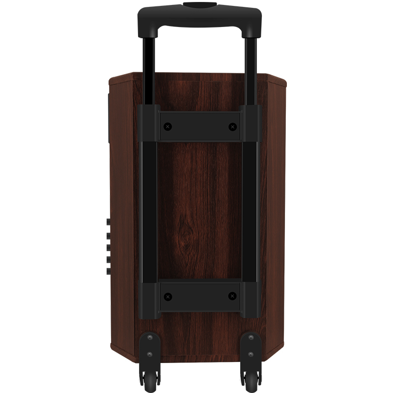 Altavoz grande de madera para fiestas con bluetooth 5,0 y batería recargable de graves pesados ​​de 8 pulgadas