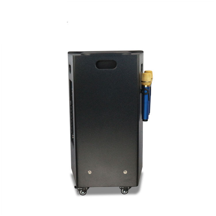 Trolley Altavoz activo para exteriores con sistema de audio Altavoz portátil para fiestas en el hogar de 15 pulgadas
