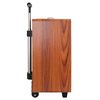Caja de altavoz de sistema de sonido dj con carrito de madera estéreo para exteriores de 8 pulgadas