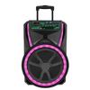Potente carrito para exteriores, batería portátil, altavoz de graves grande, bluetooth con luces led de discoteca