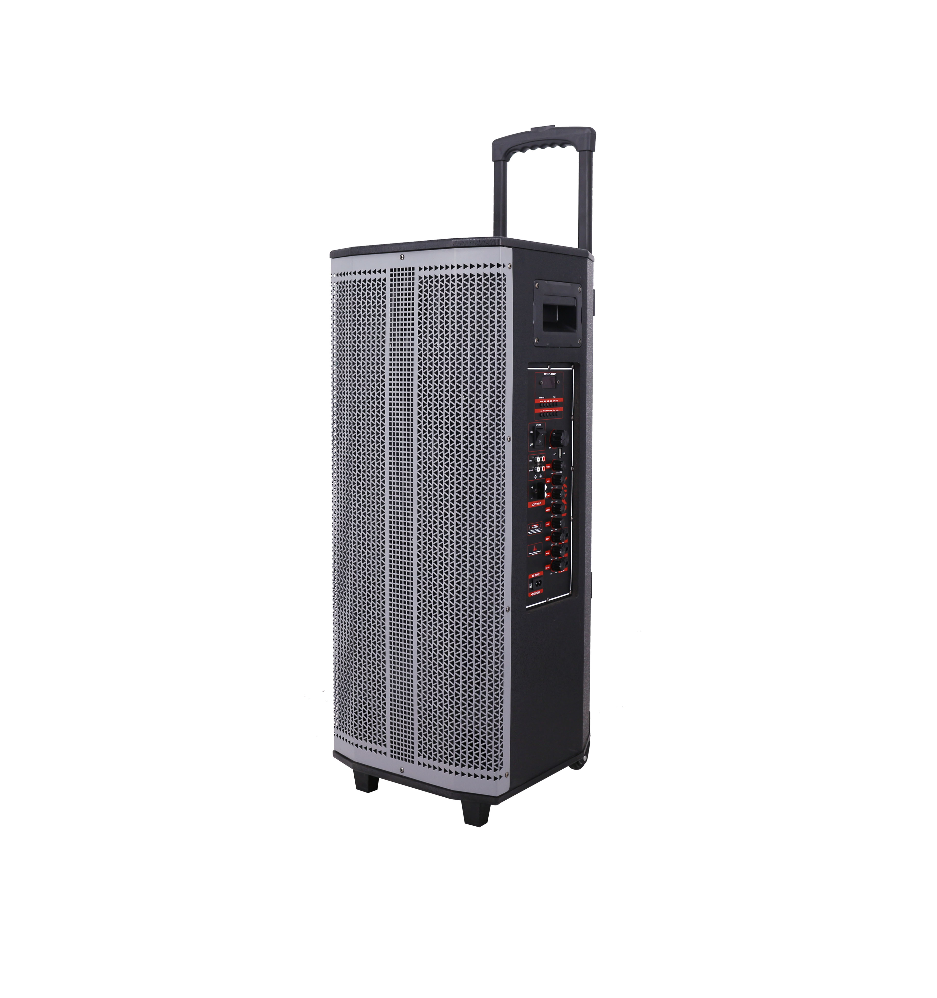 Altavoz dual con caja de música de madera de 12 pulgadas