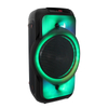 Caja de altavoz de karaoke portátil con bluetooth dual de 8 pulgadas con luz led colorida de diseño único